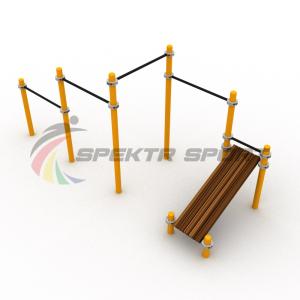 Купить Каскад турников со скамьей для пресса Воркаут SP WRK-12_76mm в Заводоуковске 